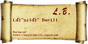László Berill névjegykártya